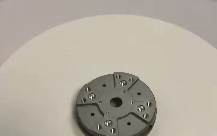 Machined aluminium planet carrier plate with pin bores and a bolted pin pattern